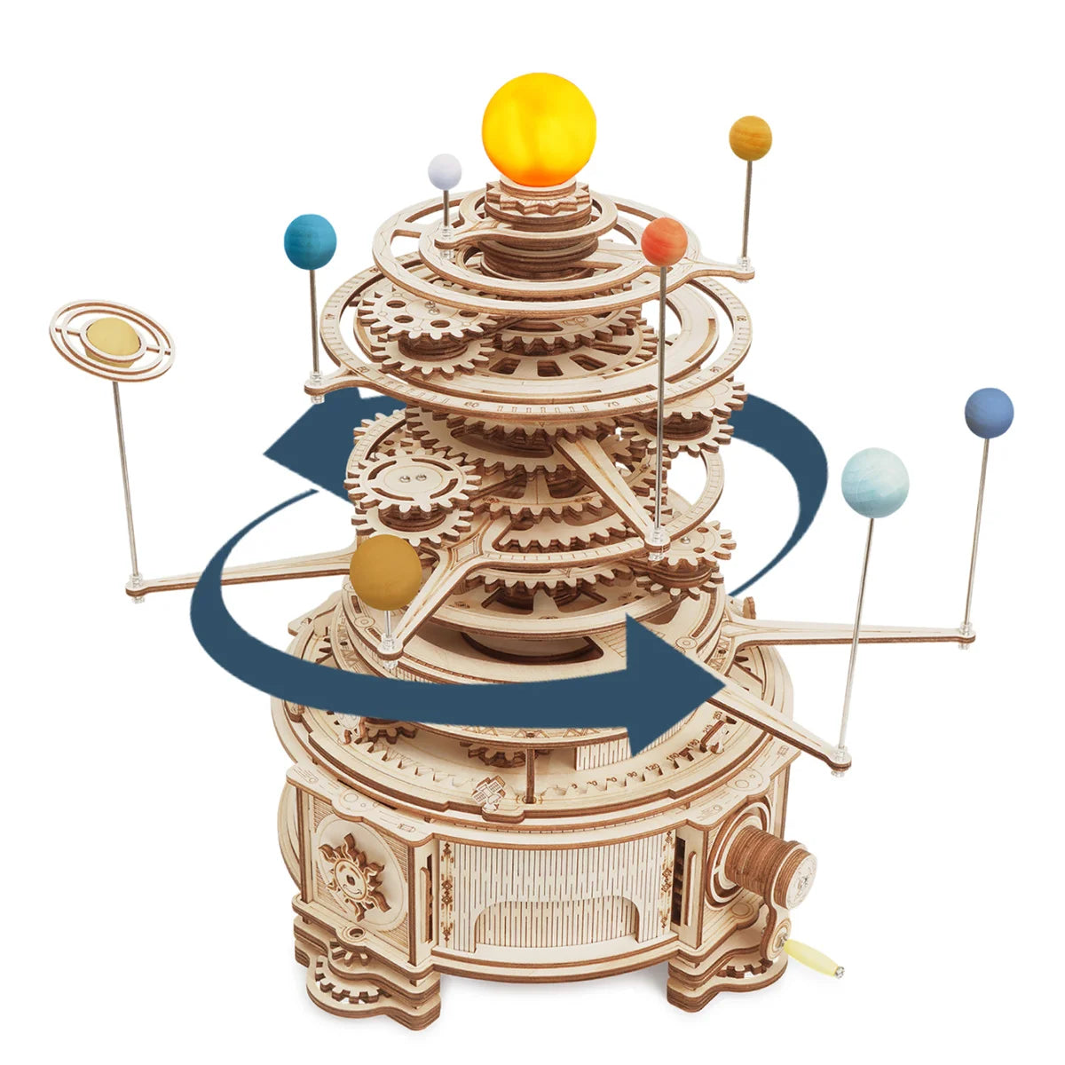 Rotatable Mechanical Orrery - Zephyr