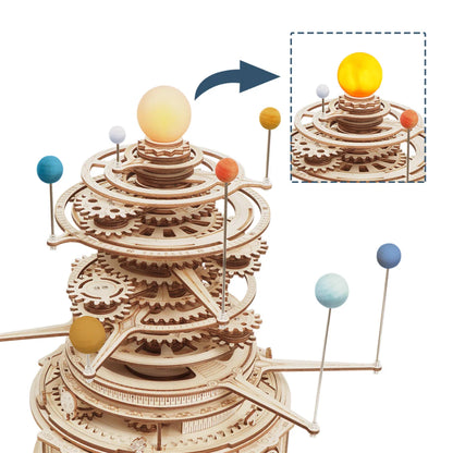 Rotatable Mechanical Orrery - Zephyr