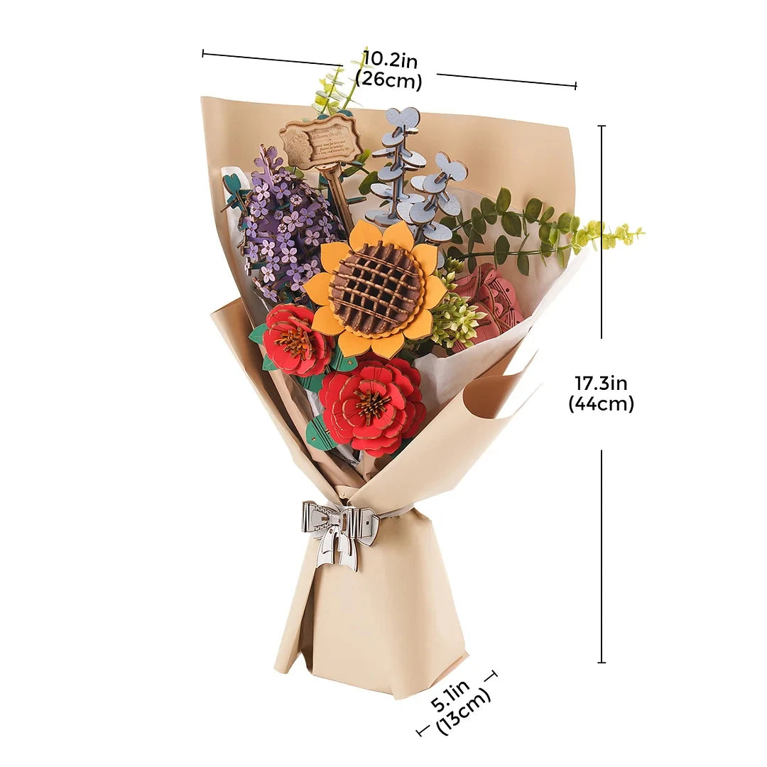 Wooden Flower Bouquet - Zephyr